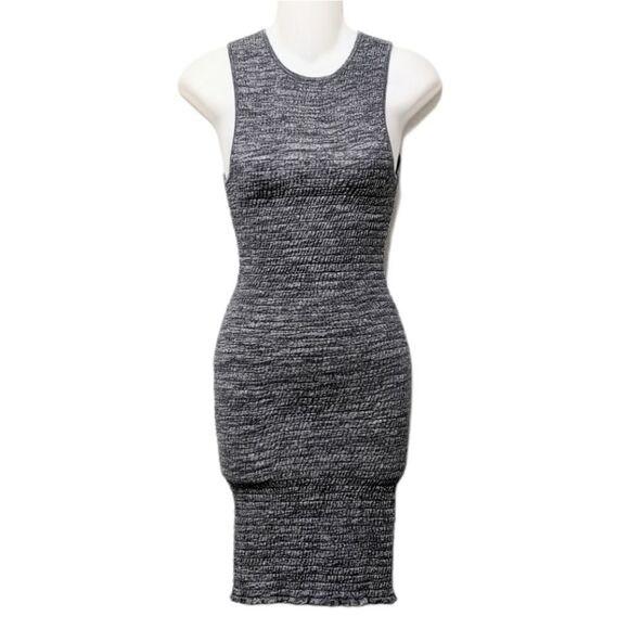 WILFRED FREE Gray Shayk Smocked Bodycon Dress XXS - Picture 2 of 10